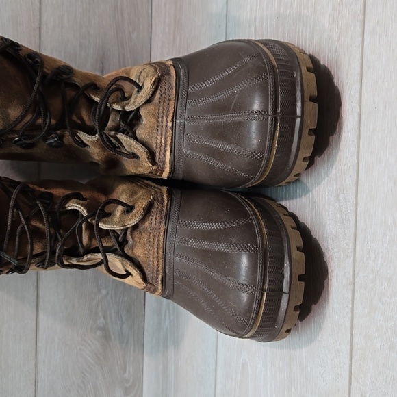 Vintage Sorel Mens Leather Duck Boots Insulated lined shoes sz 9 - Picture 3 of 12
